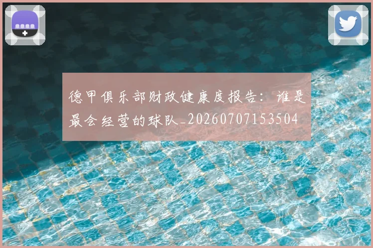 德甲俱乐部财政健康度报告:谁是最会经营的球队_20260707153504